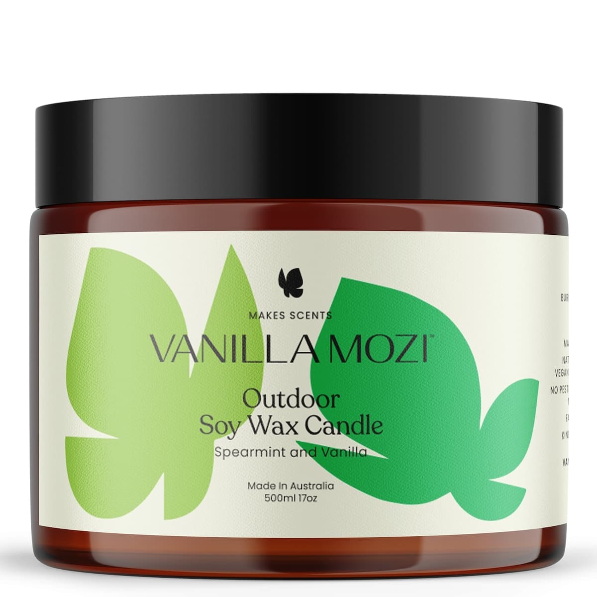 Vanilla Mozi Outdoor Soy Wax Candle 500ml