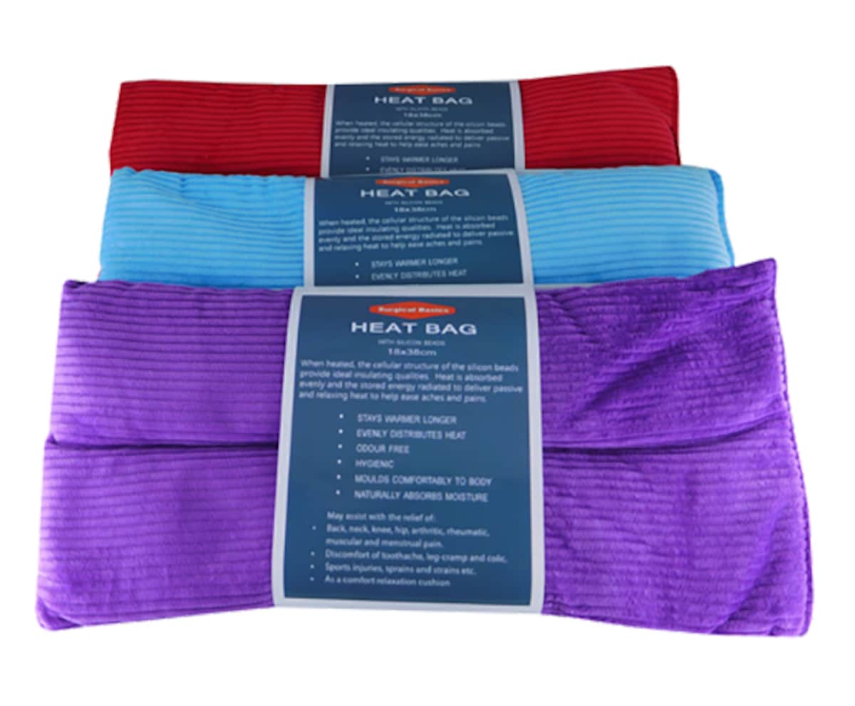Surgical Basics Silicone Heat Bag 18cm x 38cm 1 Pack Assorted Colours