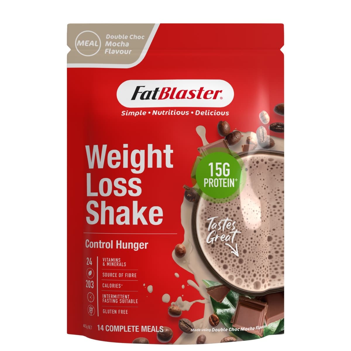 Naturopathica FatBlaster Weight Loss Shake Double Choc Mocha 465g