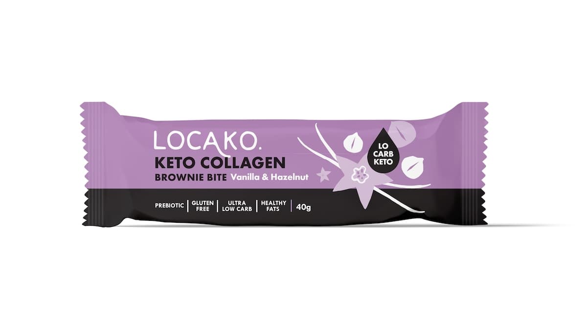 Locako Keto Collagen Brownie Bite Vanilla Hazelnut 40g