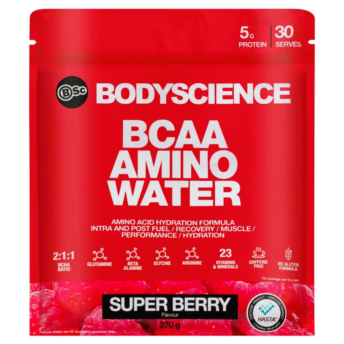 BSc Essential Amino BCAA Fuel Super Berry 270g