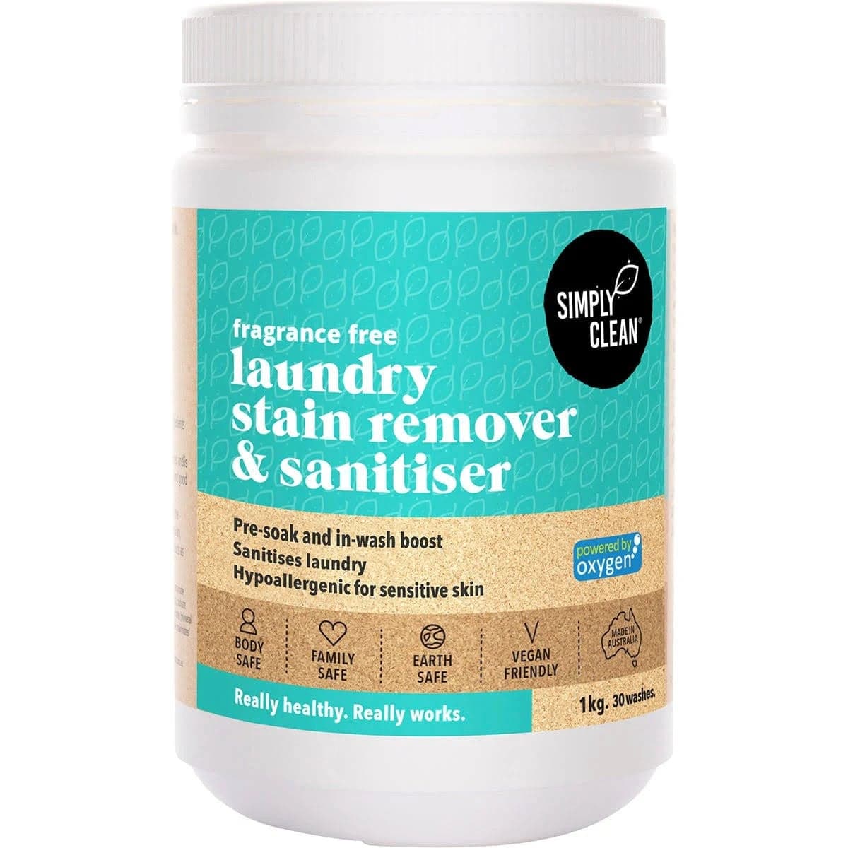 Simply Clean Laundry Stain Remover & Soaker - Fragrance Free 1kg