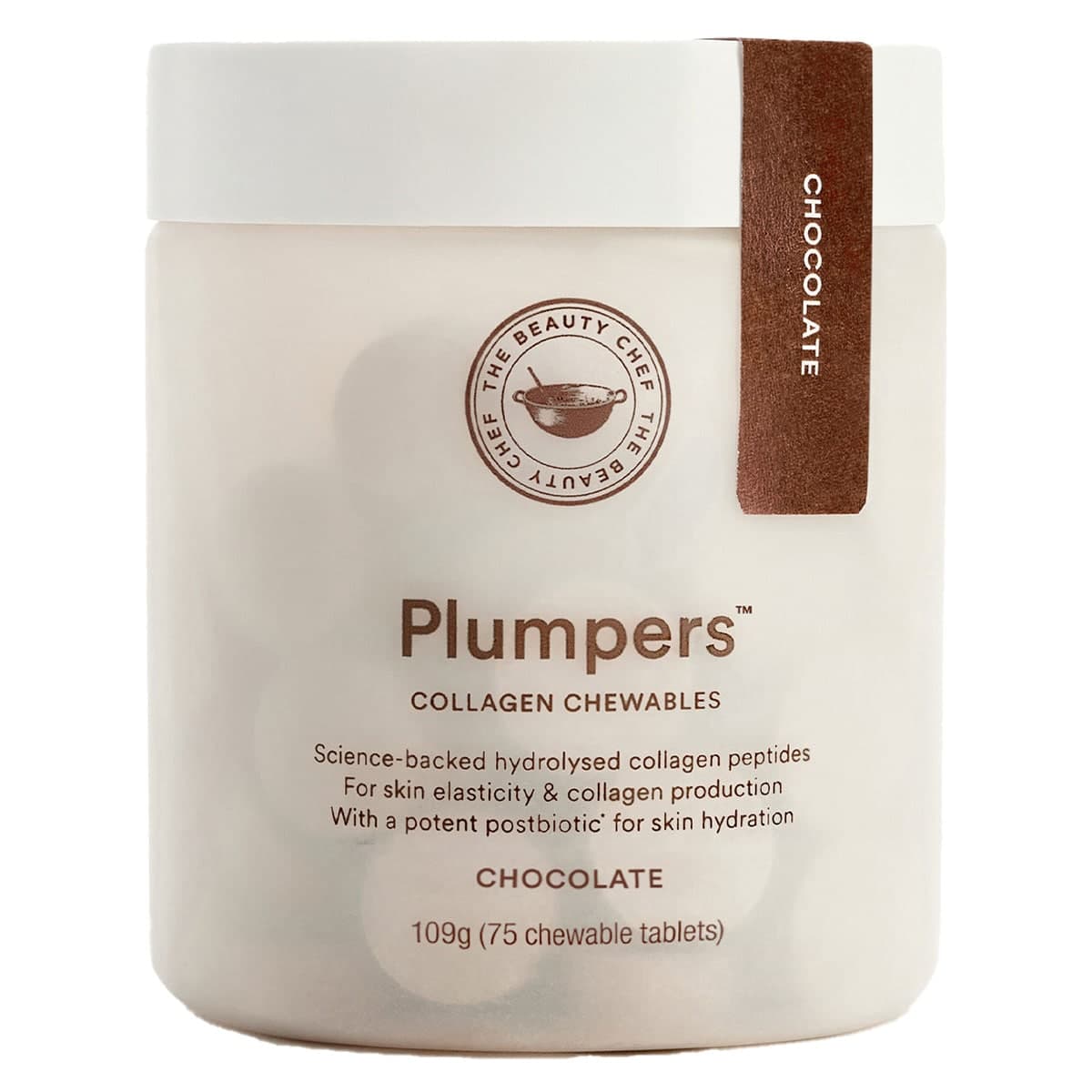 The Beauty Chef Plumpers Collagen Chewables Chocolate 75 Tablets