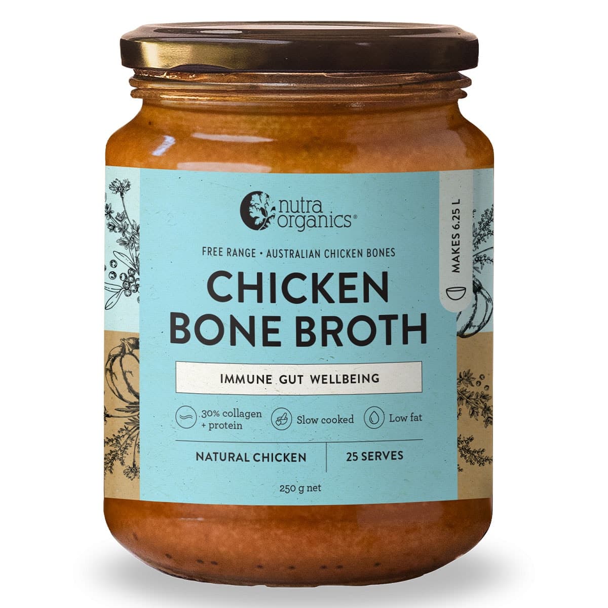 Nutra Naturals Chicken Bone Broth Concentrate - Natural 250g