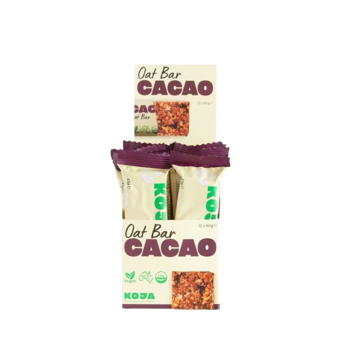 Koja Oat Snack Bars Cacao 12 x 60g