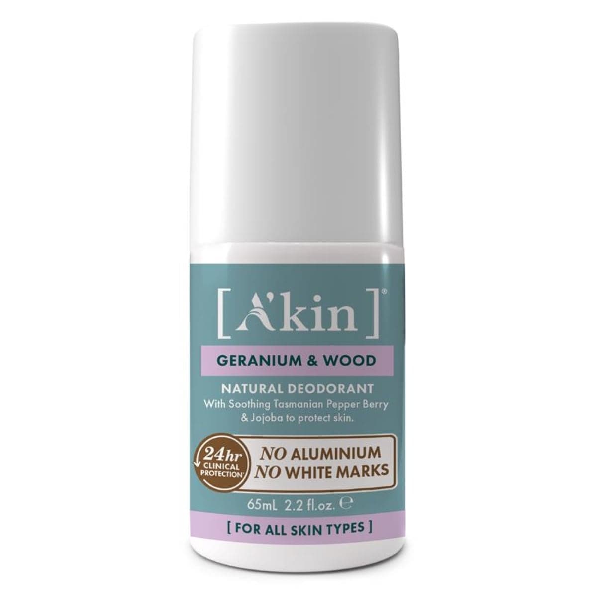 A'kin Geranium & Wood Deodorant Roll-On 65ml