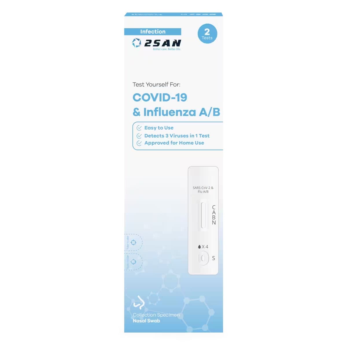 2San Dual COVID & Flu Test 2 Pack