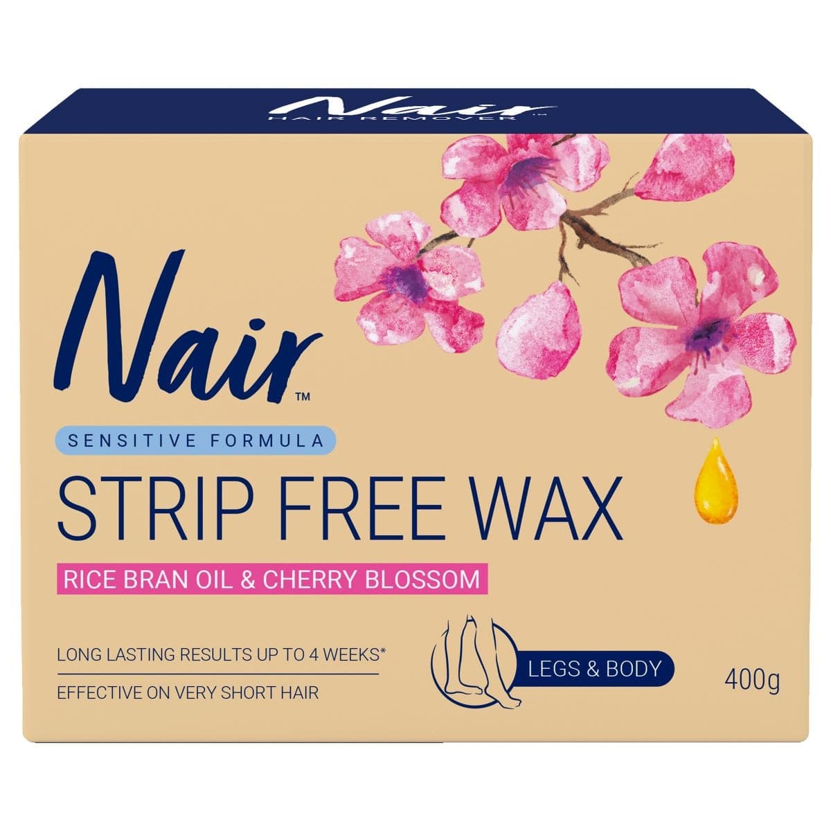 Nair Sensitive Strip Free Liquid Wax For Body & Legs 400g