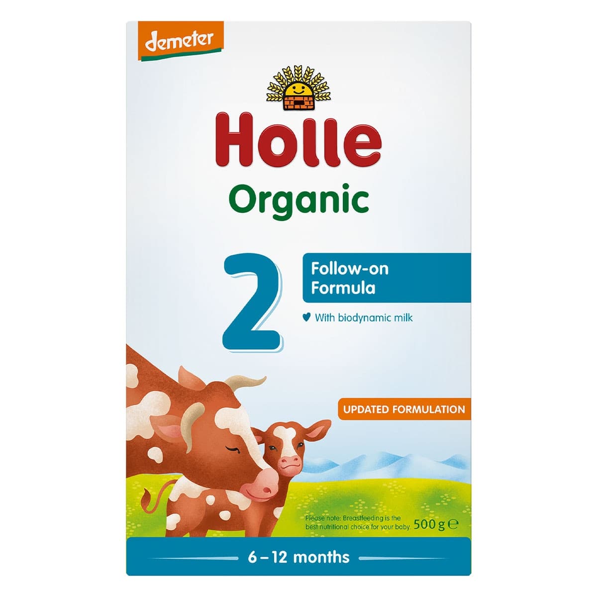 Holle Organic Cow Milk Infant Follow-On Formula 2 with DHA 500g