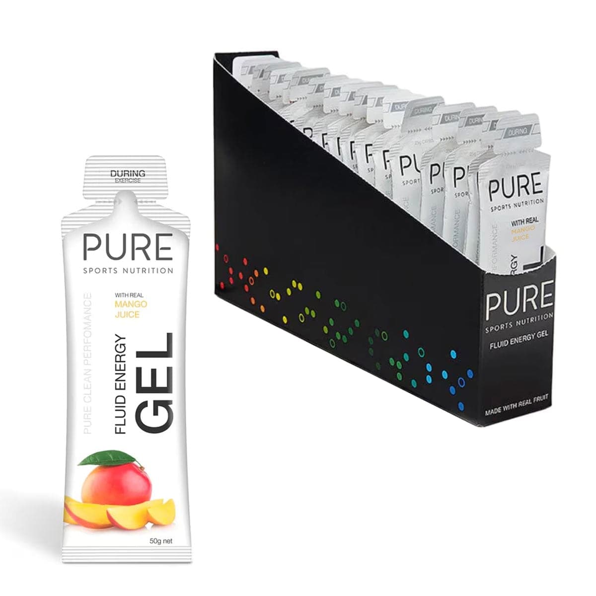 Pure Sports Nutrition Fluid Energy Gel Mango 18 x 50g