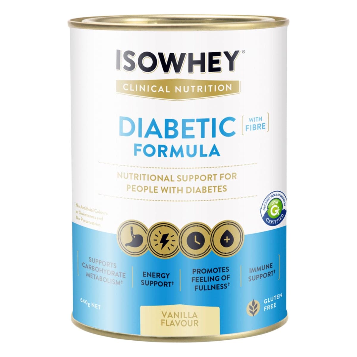 IsoWhey Clinical Nutrition Diabetic Formula Vanilla 640g