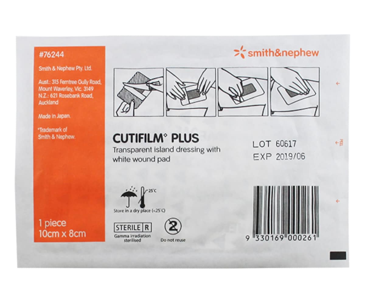 Cutifilm Plus Waterproof Dressing White 8cm x 10cm Single