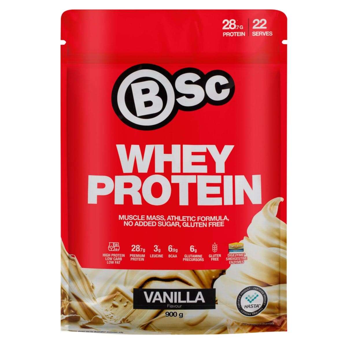 BSc Whey Protein Powder Vanilla 900g
