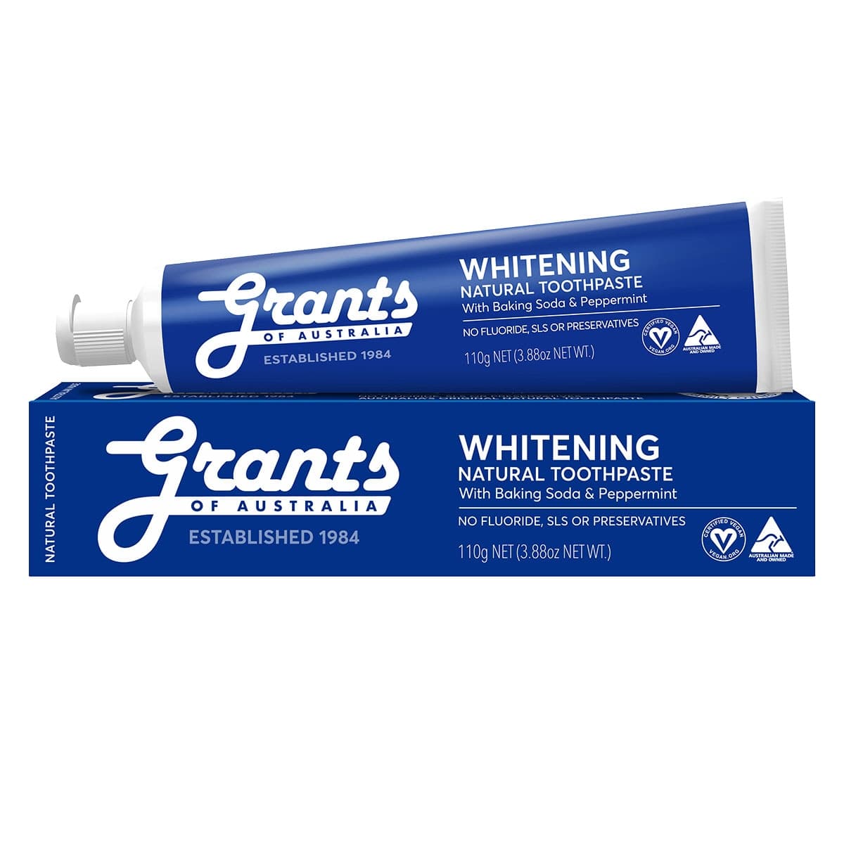Grants Natural Whitening Toothpaste with Baking Soda 110g