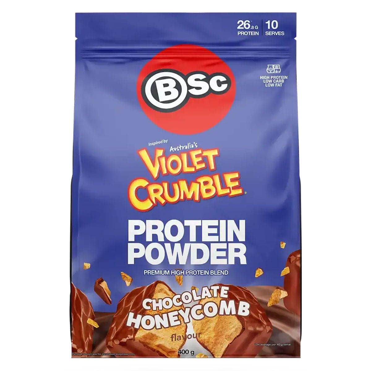 BSc x Violet Crumble Protein Powder Choco Honeycomb 400g