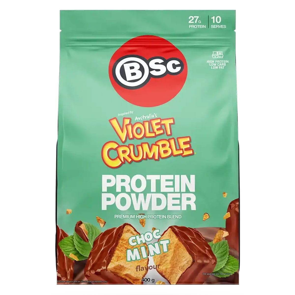 BSc x Violet Crumble Protein Powder Choc Mint 400g