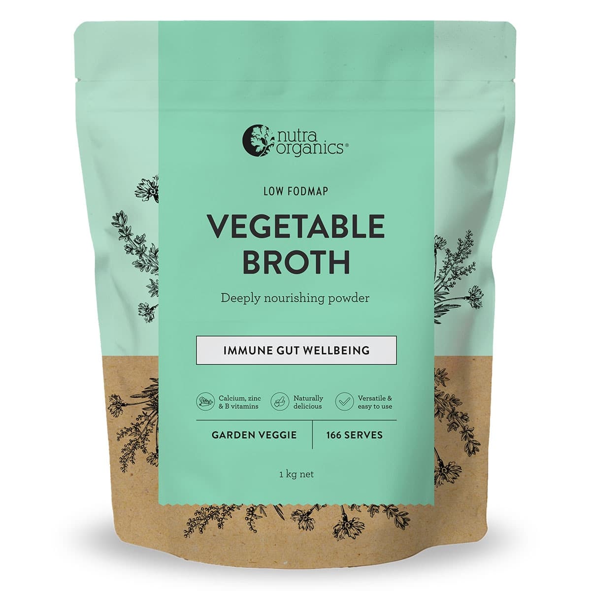 Nutra Organics Vegetable Broth Garden Veggie 1kg