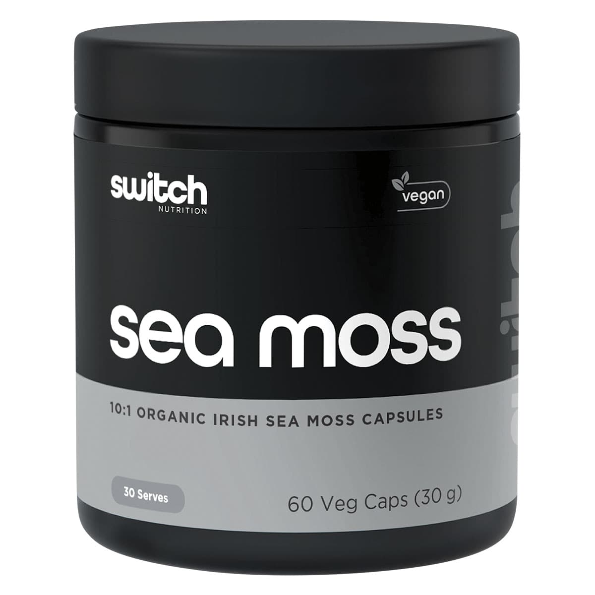 Switch Nutrition 10:1 Organic Irish Sea Moss 60 Capsules