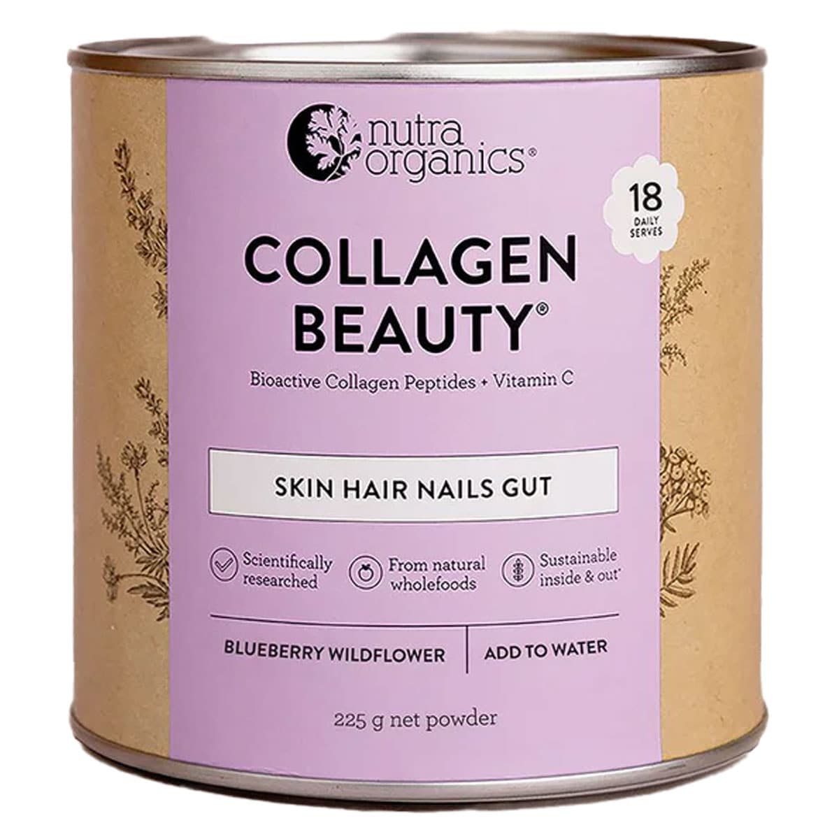 Nutra Naturals Collagen Beauty Blueberry Wildflower 225g