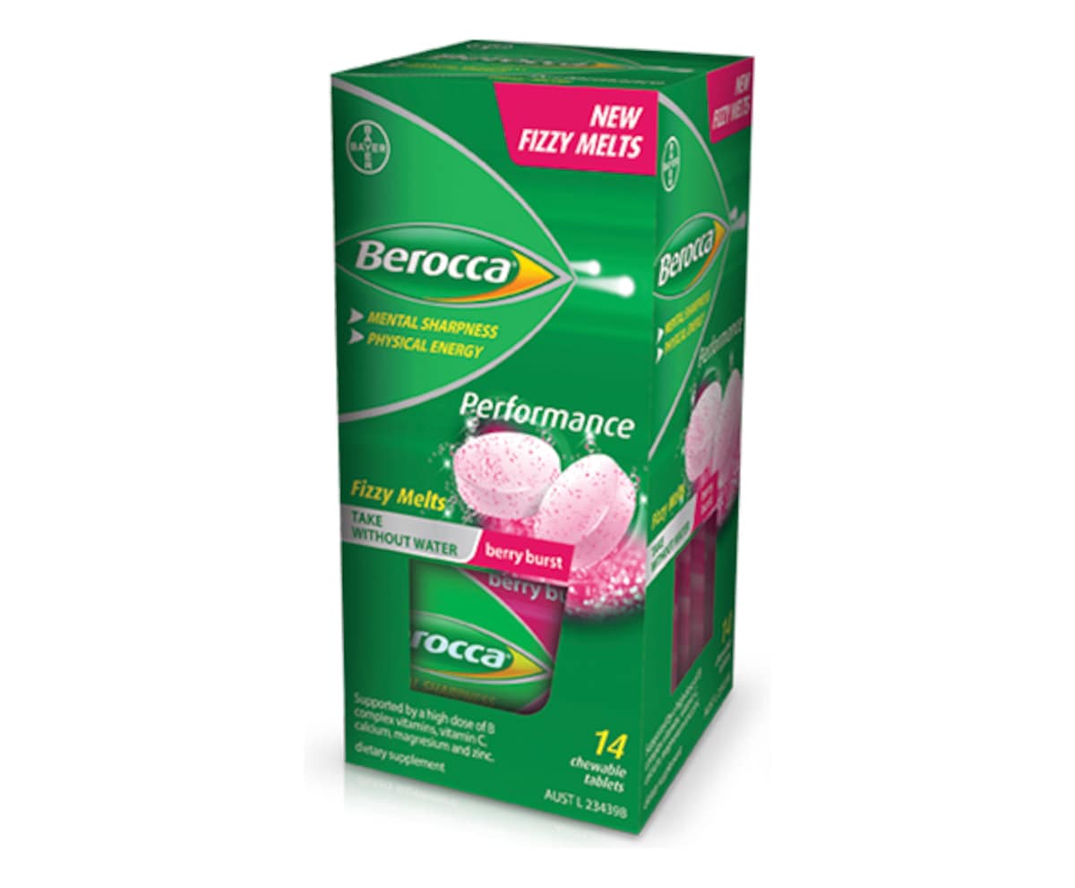 Berocca Fizzy Melts Berry Burst 14 Chewable Tablets