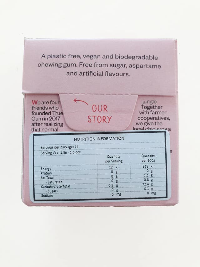 True Gum Raspberry True Gum Raspberry & Vanilla Gum 21g | Healthylife